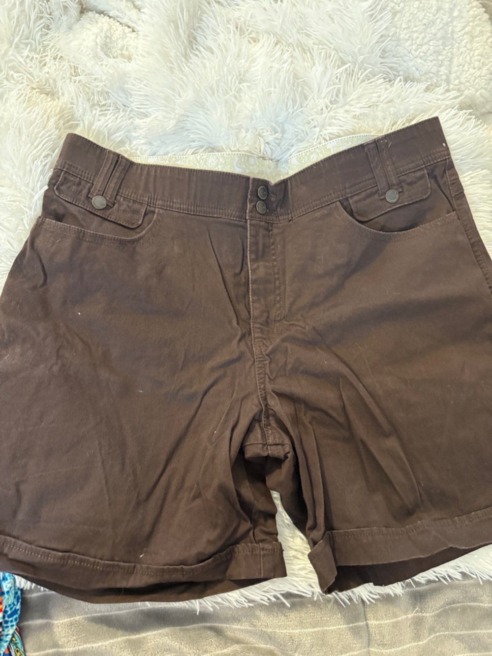 Lee Women's Brown Flat Front Shorts